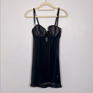 Hunkemoller Elegant Black Lingerie Chemise medium